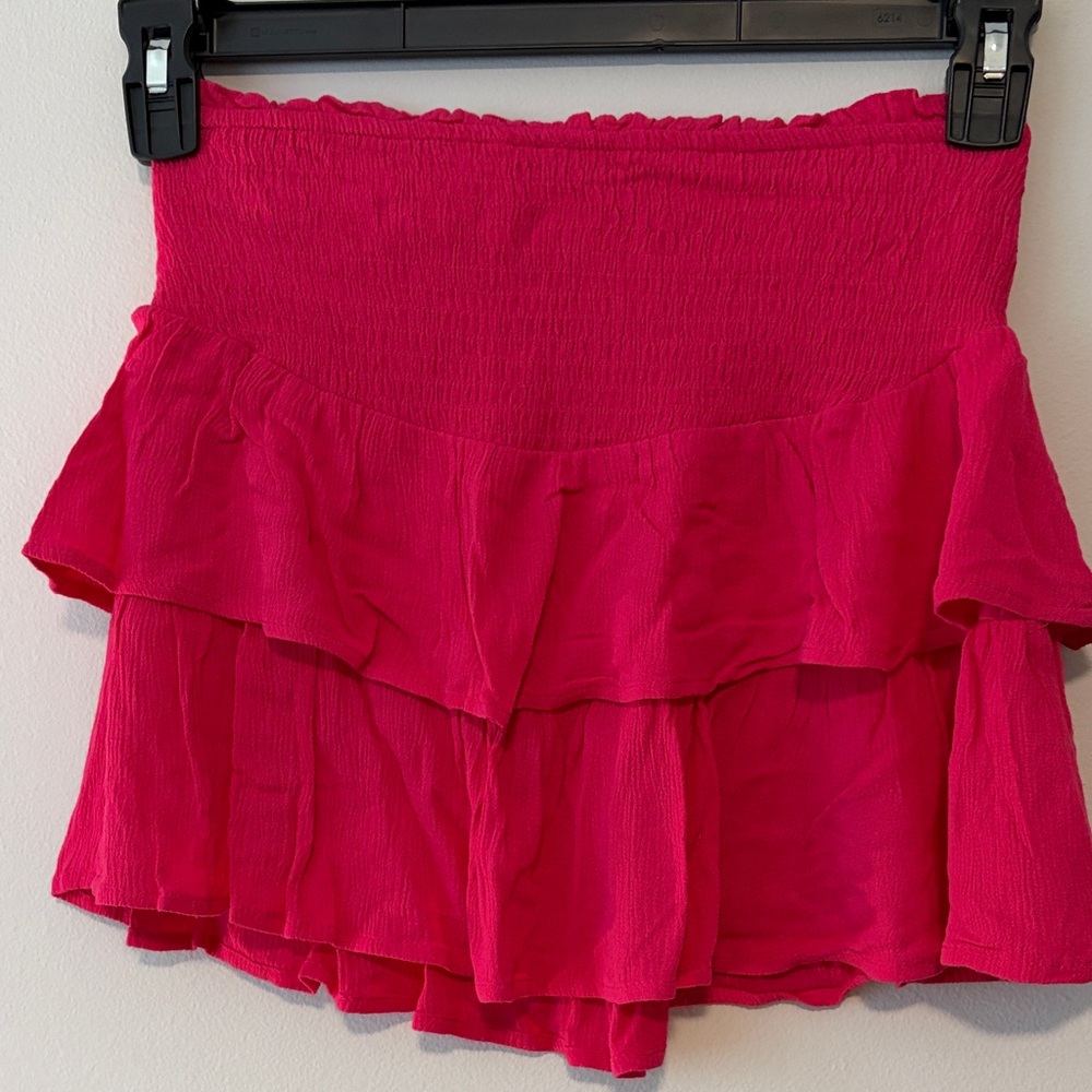 Girls Pink Ruffle Skirt